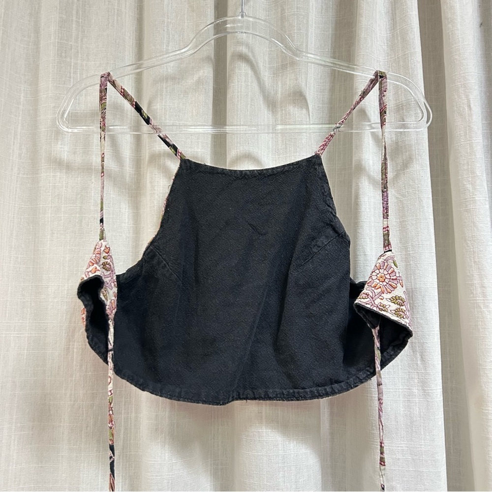 Reversible boho elephant festival crop top size small - Picture 9 of 10